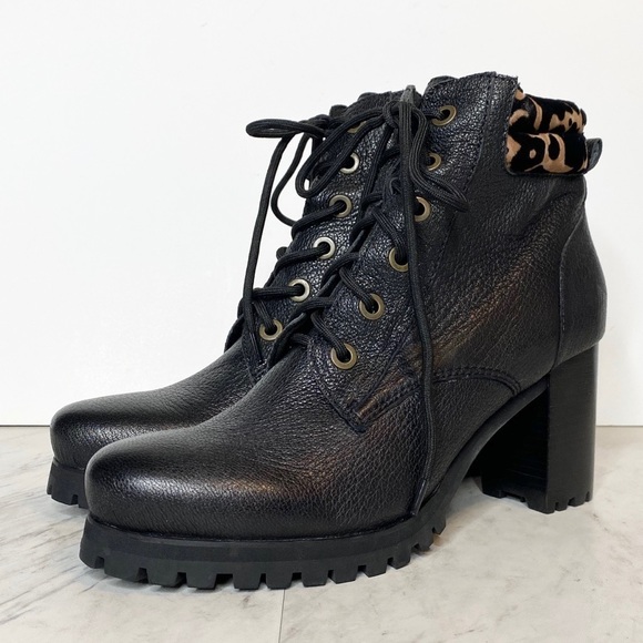 New! Kelsi Dagger Brooklyn Trek Lace Up Heeled Bootie 10 - Picture 1 of 14